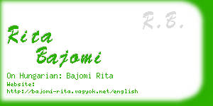 rita bajomi business card